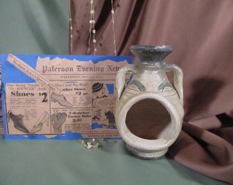 Mini Antique Chiminea, Small Chiminea Candle Holder, Tabletop Chiminea, Mini Pottery Fireplace, Vintage Chiminea Incense, Mothers Day Gift