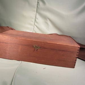 LARGE ANTIQUE BOX, Commemorative Trappers Box, 15 inch wide historical wood box, Large wooden wood box honors tappers role in history