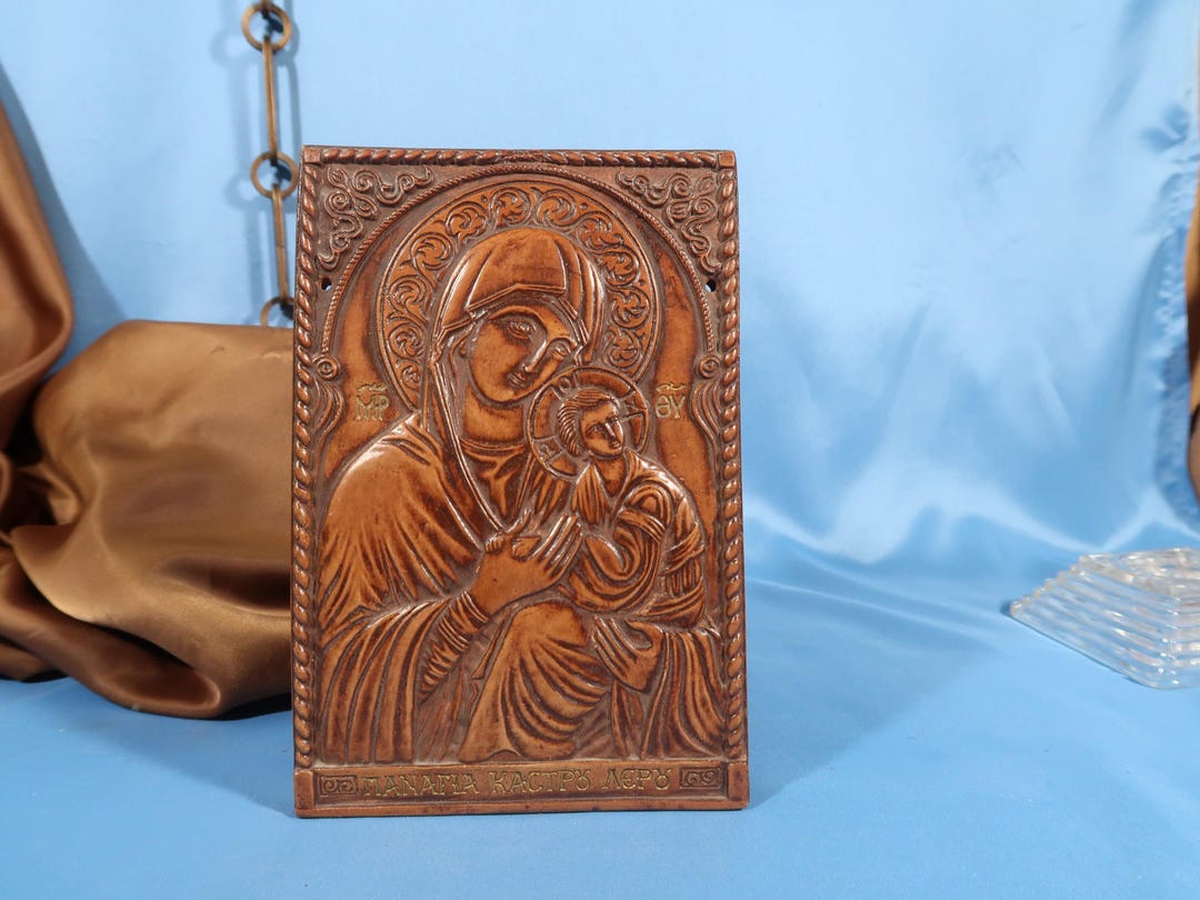 OUR LADY of PERPETUAL Help Vintage Byzantine Icon, Virgin Mary With ...