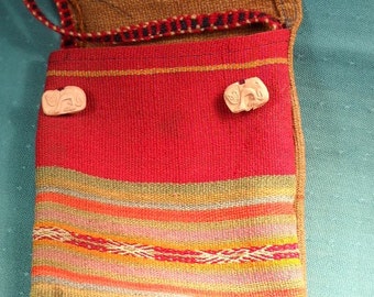 HANDMADE ANTIQUE COTTON pouch from Egypt.