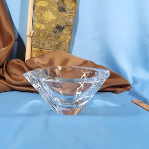 ORREFORS MARIN DISH, Vintage Orrefors Crystal &quot;Marin&quot; Bowl. Designed by Jan Johansson New Old stock Orrefors Swedish Lead Crystal Vintage