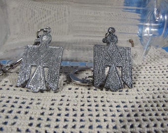 BRELOK THUNDERBIRD, staromodny uchwyt na klucze z cyny Thunderbird, uchwyt na klucze Thunderbird Vintage Keychain