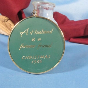 1986 MARI HALLMARK Ornement arbre de Noël, Un mari est un toujours Friend Hallmark Cards ornement authentique pays de style oie de canard
