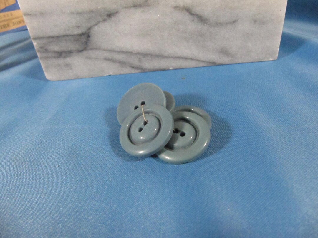 Bakelite Buttons, Vintage Blue Buttons, Retro Bakelite Button Set ...