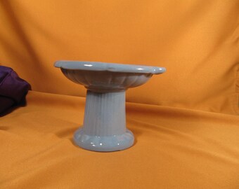 INDOOR BIRDBATH,Small Indoor Birdbath of ceramic,Miniature Bird Bath, Vintage Bird Path, Vintage Blue Birdbath,Small Indoor Blue Birdbath