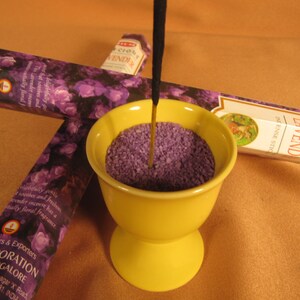 INCENSE HOLDER from BIA Cordon Bleu Porcelain Egg Cup,Incense Holder,Incense Stand of Recycled item,Includes two packs of Incense,Egg Holder