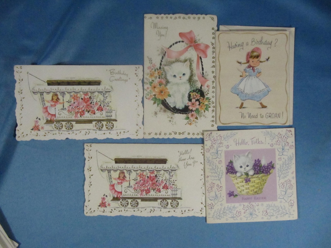 VINTAGE 1950s STATIONARY, Vintage Birthday Cards, Antique Gift Cards ...