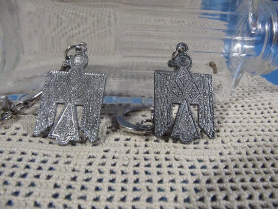 THUNDERBIRD KEYCHAIN,Old fashioned Key Pewter Thu… - image 9