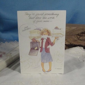 VINTAGE STATIONÄR, HALLMARK Karten Made in America Girl Power Vintage Grußkarten, Stärke für Frauen stationär