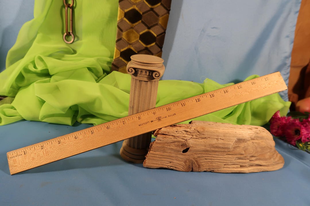 ANTIQUE WOODEN RULER, 18 Inch Solid Wood Westcott Wood Ruler, Thick ...