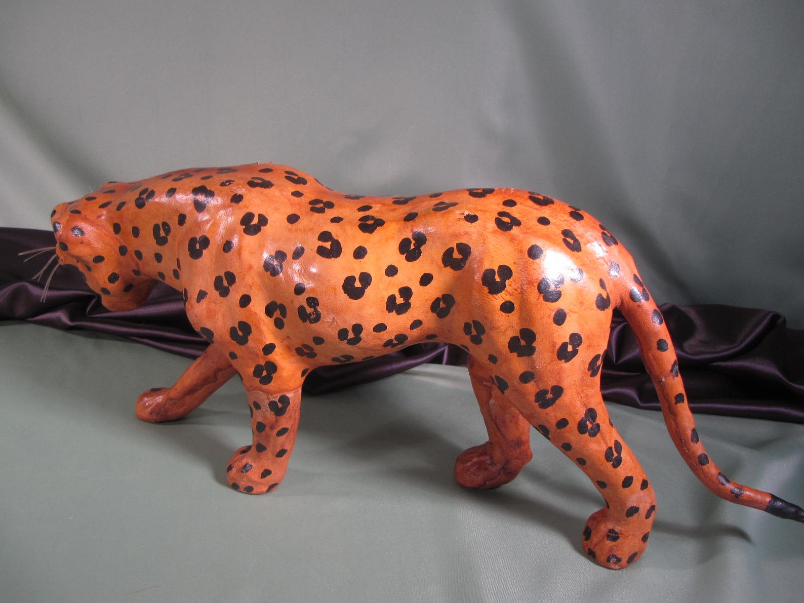 CHEETAH of LEATHER African Art 18 Inch Cheetah Hand Crafted Etsy