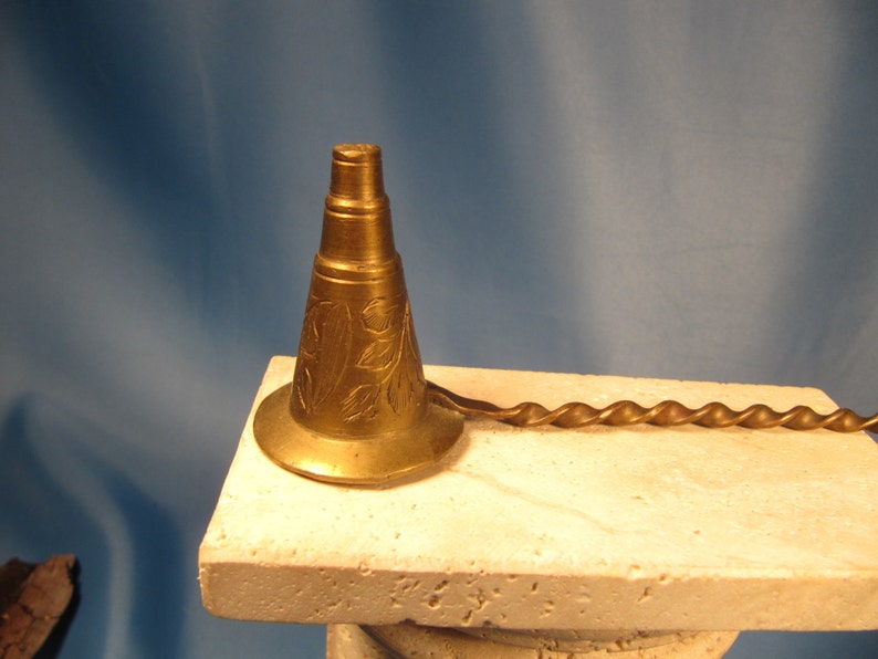 BRASS CANDLE SNUFFER Antique Candle Snuffer of Solid Etsy