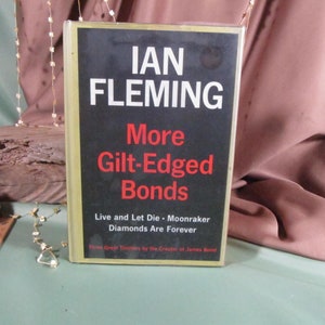 IAN FLEMING MORE Gilt Edged Bond Hardcover,Ian Fleming James Bond Books from the 1950's mint condition hardcover with original dust jacket