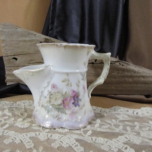 BAVARIA GERMANY SCUTTLE Cup, Vintage Shaving Accessory, Porcelain Shaving Cup German Pottery Shaving accoutrement for mens grooming supply