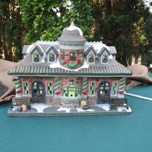 Vintage Christmas Village, Christmas Decoration, Vintage Christmas House, Christmas Town Decoration, Vintage Putz House, Unique Gift