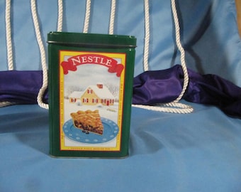 TOLL HOUSE COOKIE Tin, Toll House pan cookies Toll House Pie Made in America vintage tin box, Nestle Toll House Limited edition tin canister