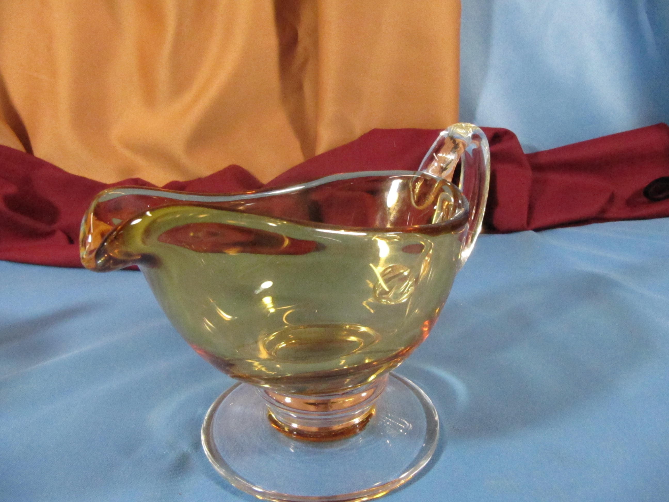 Vintage #1043 Anchor Hocking Clear Glass Gravy Boat, Sauce Cup - 12 Oz -  USA