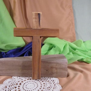 Vintage Wall Cross, Antique Wooden Crucifix, Retro Wall Hanging, Christian Gift, Religious Home Decor, Vintage Faith Gift,Jesus Christ Cross