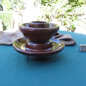 Vintage Brown Electric Insulator, Glass Porcelain Insulator, Antique Insulator, Industrial Decor, Brown Insulator, Telephone Insulator