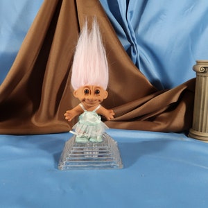BALLERINA  TROLL DOLL, Authentic Russ Troll with Gray Hair inches tall , Russ Doll vintage Troll troll doll for forty year birthday gift