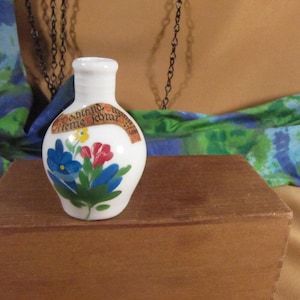 NORDDEUTSCHER LLOYD BREMEN Jug Whiskey Stoneware Jug Bottle,Old Empty Whiskey Jug from German cruise line,Miniature stoneware creme liqueur