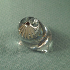 CRYSTAL WALRUS by SPODE, Three inches tall, Glass figurine of Walrus made by Spode Crystral Glass Makers,Small Walrus glass figurine,Crystal