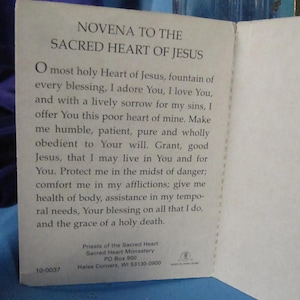 Sacred Heart of Jesus Novena, Antique Sacred Heart Image, Sacred Heart ...
