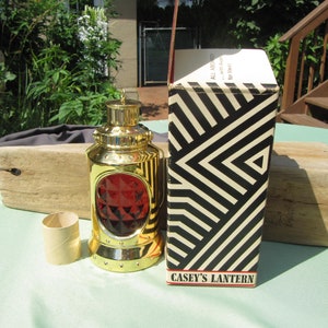AVON CASEYS LANTERN Leather After Shave lotion, Classic 1960 to 1970 Avon mens after shave still in original Box, Vintage Avon Man Cave Item
