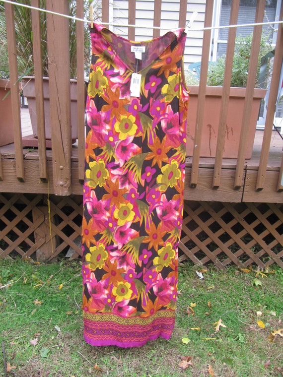 FLORAL SILK DRESS,Silk floral summer silk fabric … - image 2