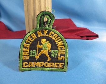 1957 CAMPOREE BOY SCOUT Patch Greater New York Council Boy Scouts of America Patch hängen auf Knopf, Button Patch 1957 Boy Scouts of America