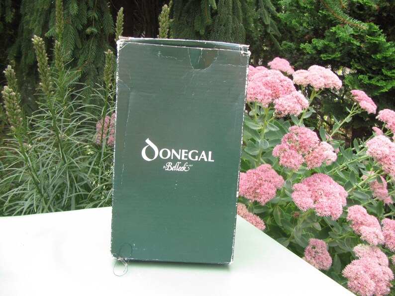Belleek Fine china rose vase,Belleek Donegal Vase original box,8 inch Parian Belleek Vase DONEGAL BELLEEK MYSTICAL Rose Small 8 inch vase