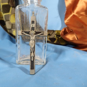 PECTORAL CRUCIFIX  made of leather wood and Pewter, Nun Priest Mink Brother Pectoral religious Crucifix made in  the 1950, Large crucifix