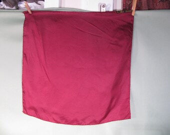 THREE Silk POCKET SQUARES  , Handkerchiefs, men's pocket squares and handkerchiefs, Solid Color Pocket squares, red white burgundy askot