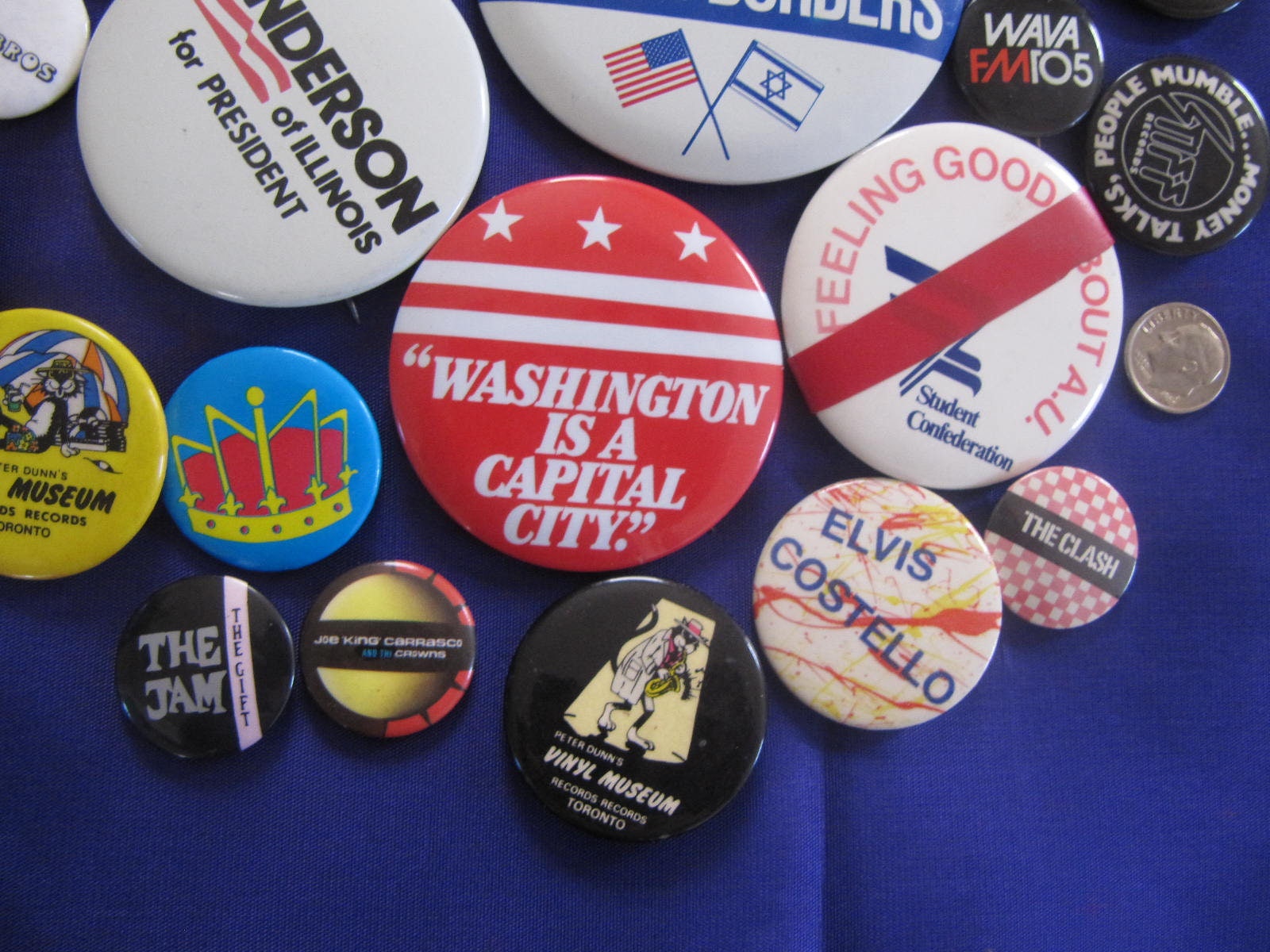 ANY PIN 6 Dollars,1980s Collection of Pin Badges, One Pin for 6 