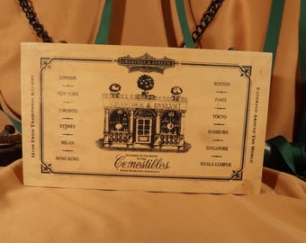 VINTAGE CRABTREE and EVELYN Wood Box for Bath Products,empty