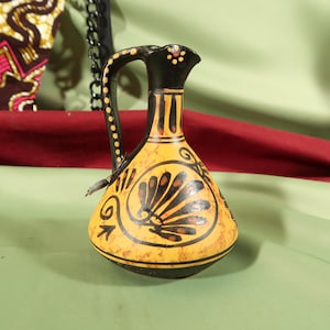 GREEK POTTERY, Hand Painted Vintage Reproduction of Anceint Greek Vessel, Vintage Reproduction of Ancient Greek Design, Made in Greece Vase