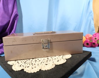 Vintage Metal Lock Box: Combination Safe with Key - Greco USA