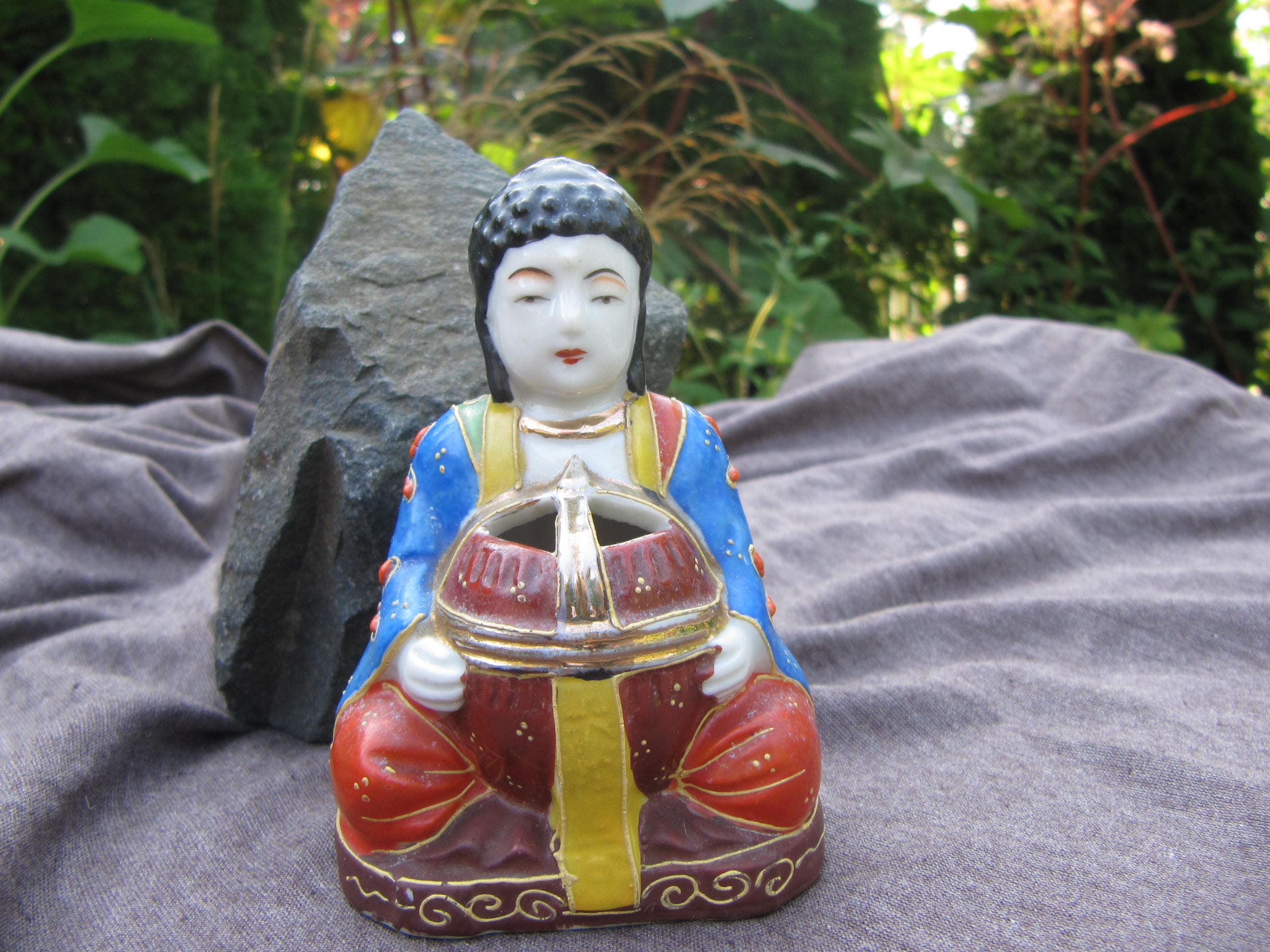 BUDDHA INCENSE HOLDER Occupied Japan,incense Holder of