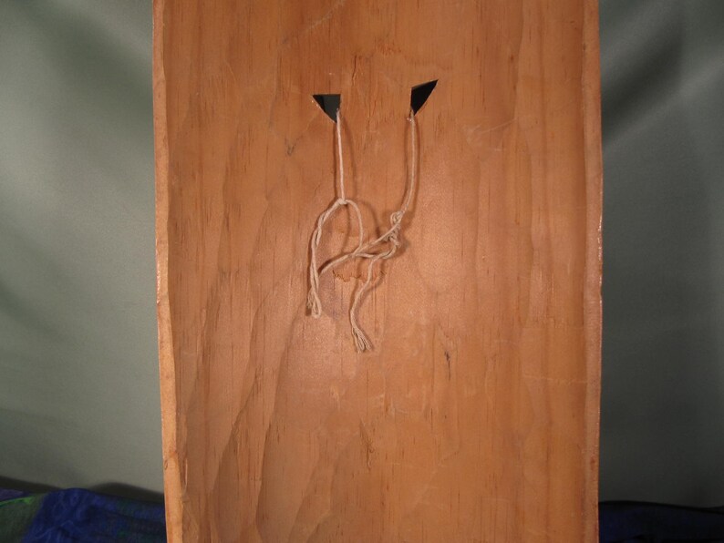 VINTAGE TIKI MASK Carved Mask Large Restaurant Decor Wood Mask Wall Hanging 2 feet tall tribal smiling face wall hanging folk art mask