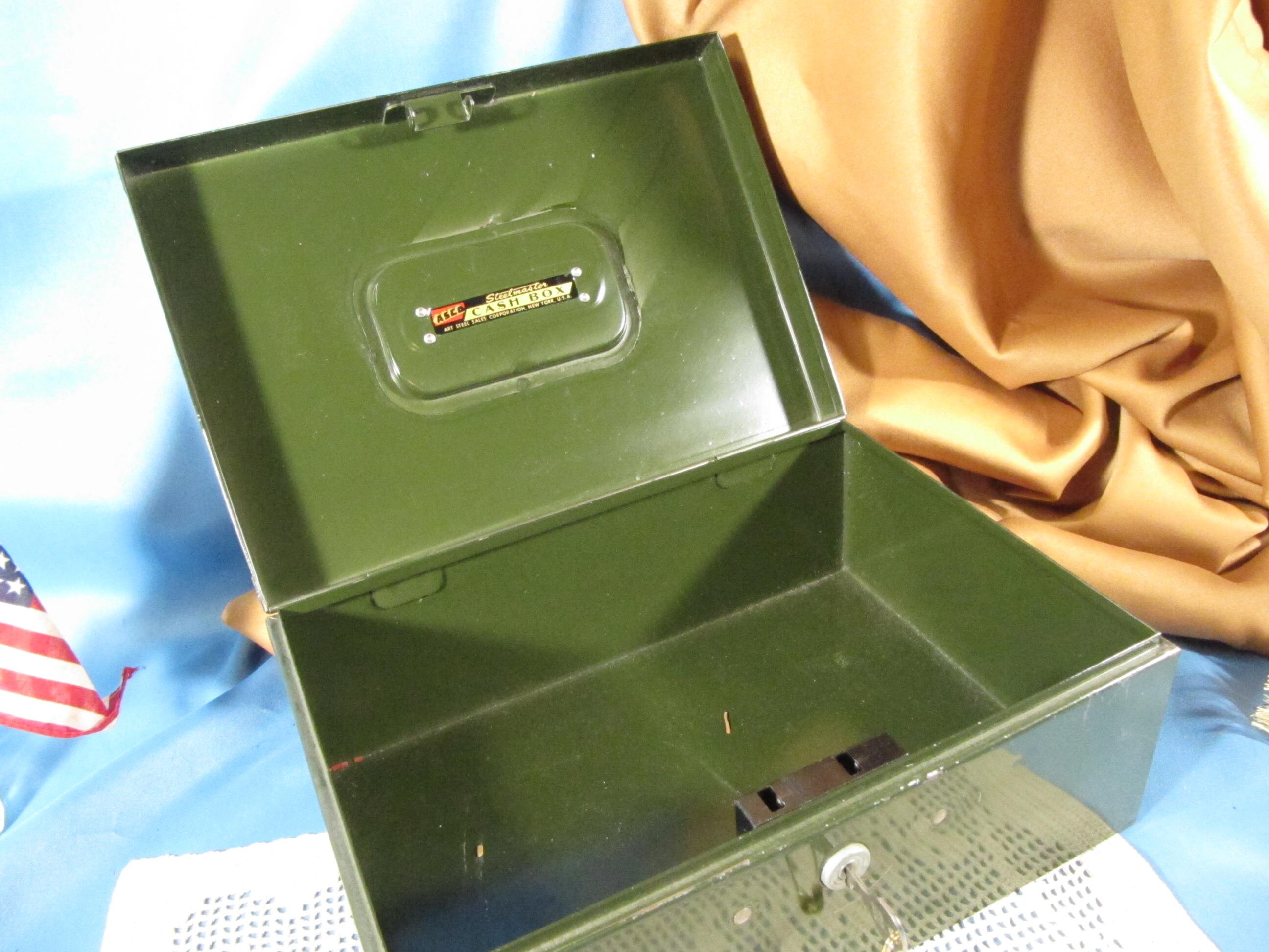 ASCO Metal Lock Box, Antique Combination Lock Box, Vintage Safe 