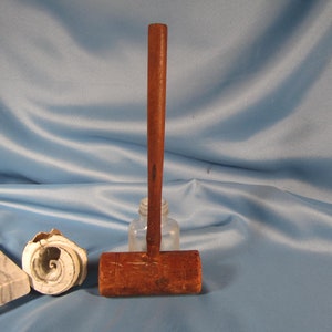 ANTIQUE WOODEN MALLET, Small wooden hammer, Leather Craft rustic wood hammer, delicate wooden hammer for intricate do it yourself projects
