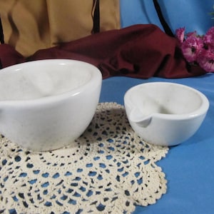 ANTIQUE MORTAR & PESTLE Pair, Environmental Scientists Porcelain Mortar and pestle Decorative,large heavy mortar and pestle,pharmacist tool