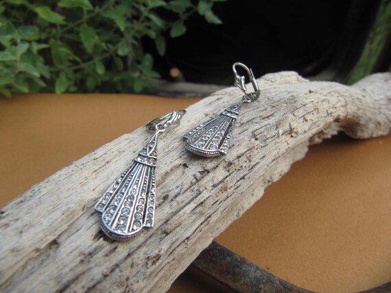 Art Taxco Silver Earrings Vintage Sterling Silver Jewelry Deco