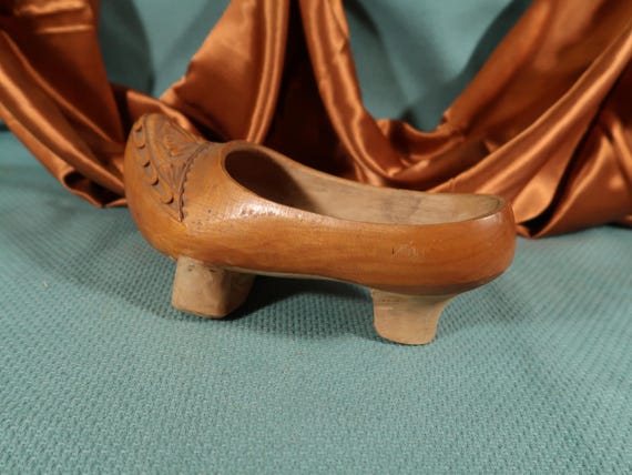 Vintage Carved Asturian, Cantabrian Albarcas or Madreña - Spanish