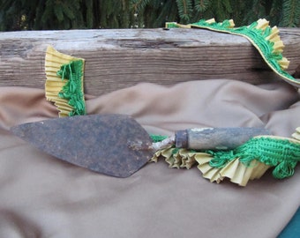 Primitive Brick Trowel, Vintage Tool, Construction Gift, Sculpting Tool, Stonework Tool, Rustic Decor, Old Shaker, Vintage Spatula