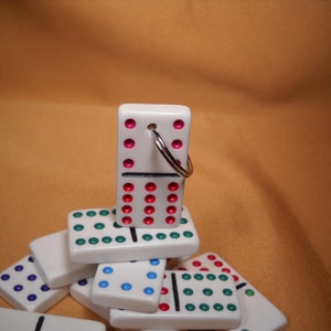 KEY RING With VINTAGE Domino Tile, Domino Tile Key-chain, Key-chain ...