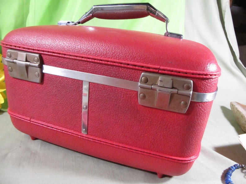 Vintage Train Case Hard Train Case Vintage Case Luggage Etsy
