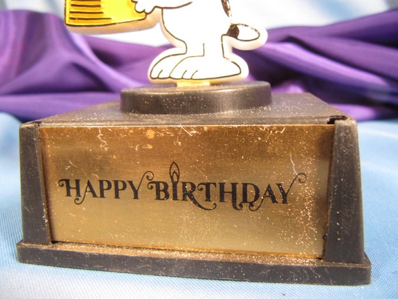ヴィンテージ SNOOPY トロフィー AVIVA 箱付 Have A Beautiful Day