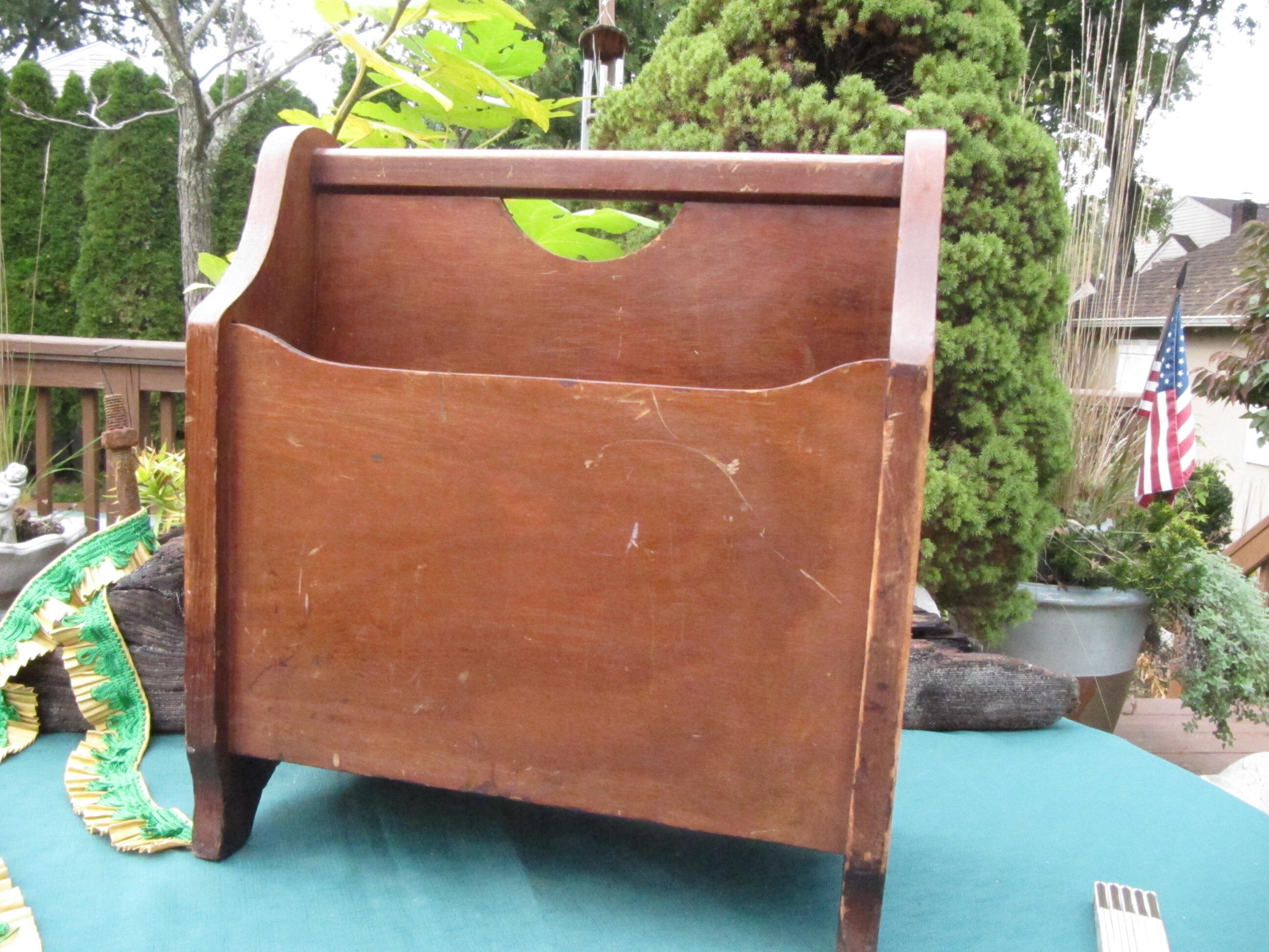 マガジンラック Vintage magazine holders Vintage Magazine Rack, Vintage Magazine Holder, Wood Magazine