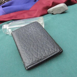 VINTAGE TRIFOLD WALLET, Buffalo Bison Leather, New Old stock genuino, nueva billetera para hombre de stock antiguo hecha de adorno de búfalo genuino, billetera para m